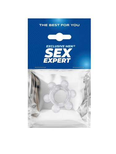 Прозрачное эрекционное кольцо с 6 стимулирующими шариками фото 2 Прозрачное эрекционное кольцо с 6 стимулирующими шариками фото 2