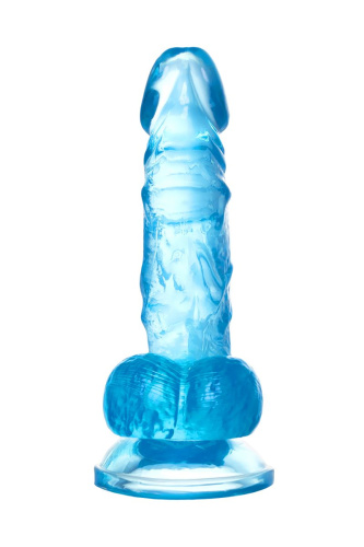 Голубой реалистичный фаллоимитатор Indy - 15,8 см. фото 3