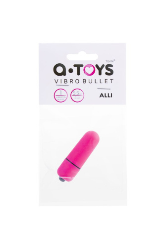 Розовая вибропуля A-Toys Alli - 5,5 см. фото 2