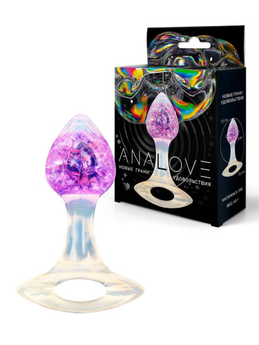 Сиреневатая анальная пробка с ручкой - 8,5 см. фото 2 Сиреневатая анальная пробка с ручкой - 8,5 см. фото 2