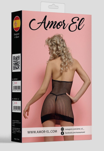 Мини-платье в мелкую тройную сетку фото 4