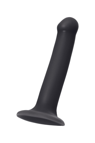 Черный фаллос на присоске Silicone Bendable Dildo M - 18 см. фото 2