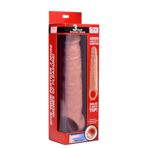 Телесная насадка-удлинитель 3 Inch Extender Sleeve - 27,3 см. фото 3