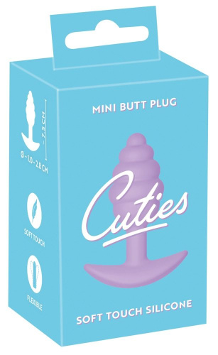 Фиолетовая анальная втулка Mini Butt Plug - 7,5 см. фото 2