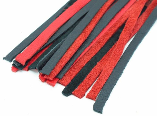 Красно-черная плеть с плетением  турецкие головы  - 60 см. фото 5