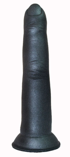 Черный анальный стимулятор в виде пальца на присоске - 15 см. фото 3