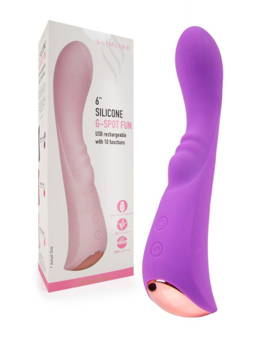 Фиолетовый вибратор для G-стимуляции - 19,1 см. фото 2 Фиолетовый вибратор для G-стимуляции - 19,1 см. фото 2