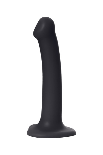 Черный фаллос на присоске Silicone Bendable Dildo M - 18 см. фото 4