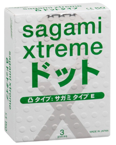 Презервативы Sagami Xtreme Type-E с точками - 3 шт. Презервативы Sagami Xtreme Type-E с точками - 3 шт.