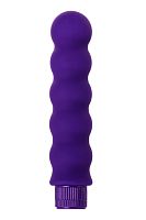 Фиолетовый фигурный вибратор - 17 см.