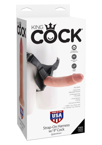 Страпон Harness со съемной телесной насадкой King Cock 9 - 22,9 см. фото 7