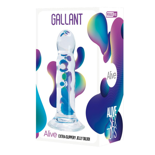 Прозрачный фаллоимитатор на присоске Gallant Jelly Dildo - 16 см. фото 2