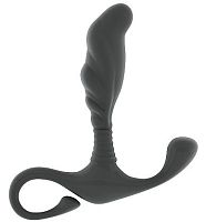 Серый анальный массажер простаты Prostate Massager No.27 - 12,5 см.