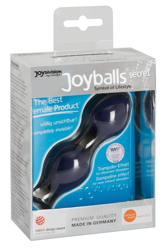 Синие вагинальные шарики Joyballs Secret фото 3