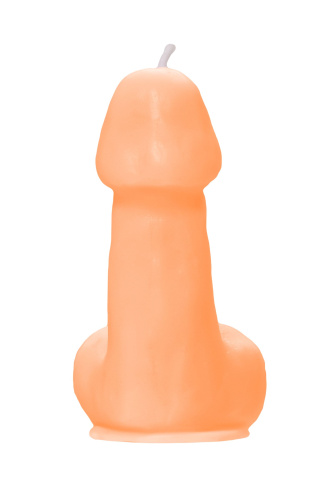 Оранжевая свеча в форме пениса - 47 гр. фото 6