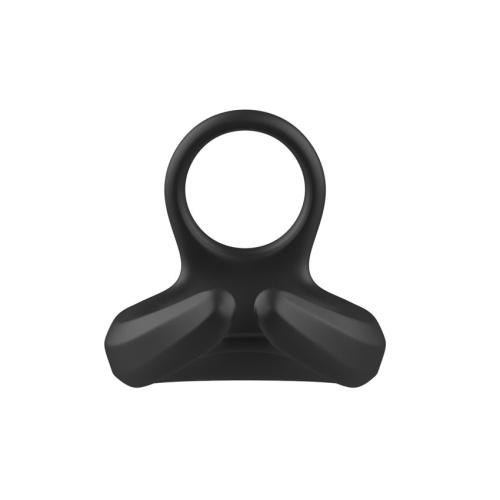 Черное эрекционное виброкольцо Cock Ring с пультом ДУ фото 5