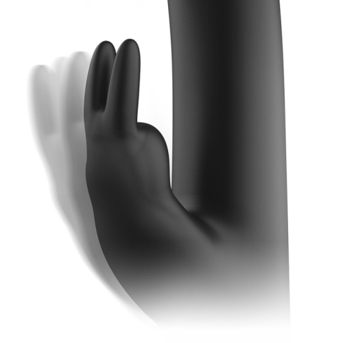 Черный вибратор-кролик с вращением бусин - 22 см. фото 5 Черный вибратор-кролик с вращением бусин - 22 см. фото 5