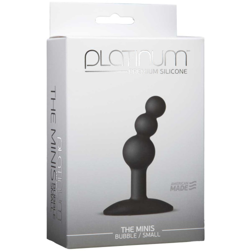 Черный анальный стимулятор Platinum Premium Silicone - The Minis Bubble Small - Black S фото 2