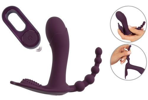 Фиолетовый вибратор для ношения в трусиках ARIVA RC Panty Vibrator фото 3