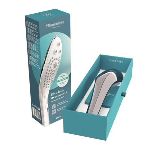 Серебристая насадка для душа Womanizer Wave фото 5