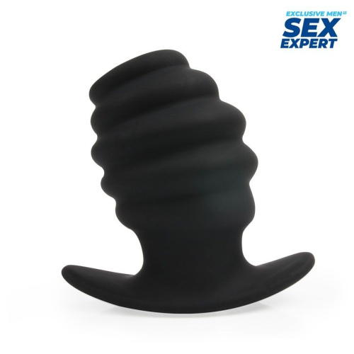 Черный рельефный анальный стимулятор-тоннель - 8 см. фото 6 Черный рельефный анальный стимулятор-тоннель - 8 см. фото 6