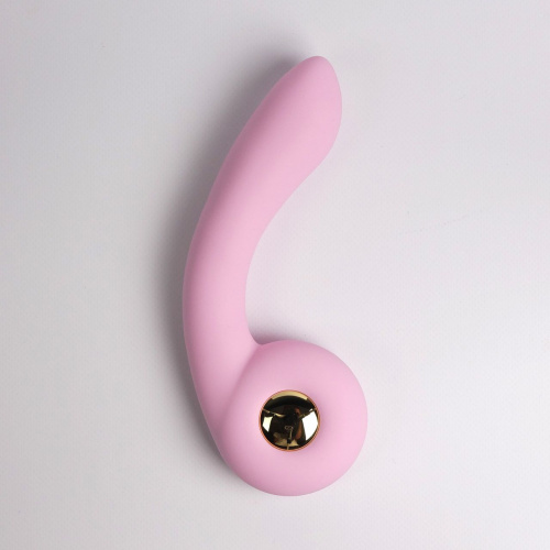 Розовый вибростимулятор точки G с нагревом Bendable Heating G-Spot Vibrator фото 6