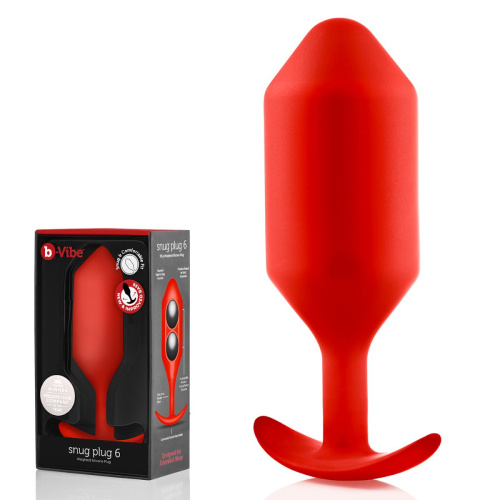 Красная пробка для ношения Snug Plug 6 - 18,5 см. фото 2