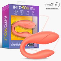 Коралловый интерактивный вибромассажёр для пар Couple Toy Salmon