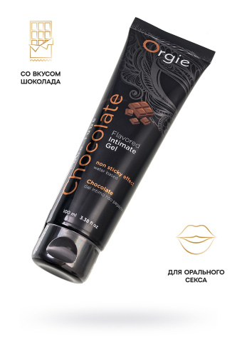 Интимный гель на водной основе Lube Tube Chocolate с шоколадным вкусом - 100 мл. фото 3
