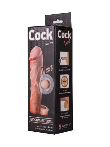 Фаллоудлинитель с кольцом COCK size XL - 21 см. фото 7