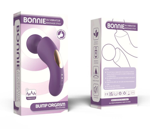 Фиолетовый изогнутый wand-вибратор фото 6