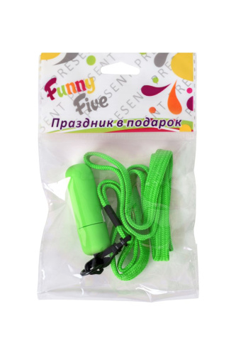 Зеленая вибропуля на ремешке - 5,5 см. фото 2