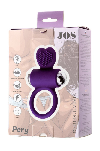 Фиолетовое виброкольцо с ресничками JOS PERY фото 8