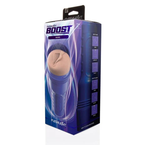 Телесный мастурбатор-вагина Fleshlight Boost Bang фото 4