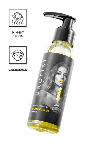 Разогревающее массажное масло Erotist Caramel Club с ароматом ананаса - 100 мл. фото 2