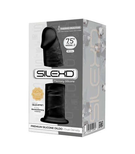 Черный фаллоимитатор SILEXD Model 2 - 19 см. фото 2