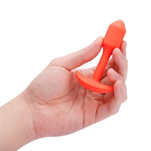 Оранжевая вибропробка для ношения B-vibe Snug Plug 1 - 10 см. фото 4