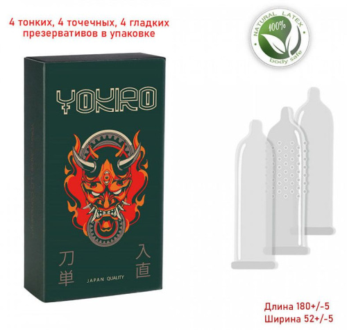 Презервативы YOKIRO Mix - 12 шт. фото 2