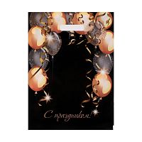 Пакет с вырубной ручкой и принтом в виде шариков (30х40 см)