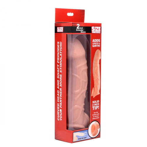 Телесная насадка для увеличения члена 2 Inch Extender Sleeve фото 4