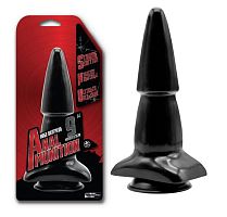 Большая анальная втулка чёрного цвета - 22,8 см.