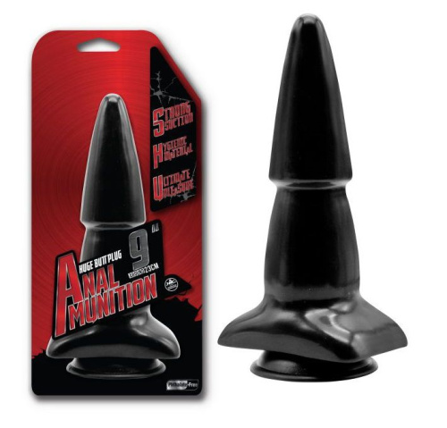 Большая анальная втулка чёрного цвета - 22,8 см. Большая анальная втулка чёрного цвета - 22,8 см.