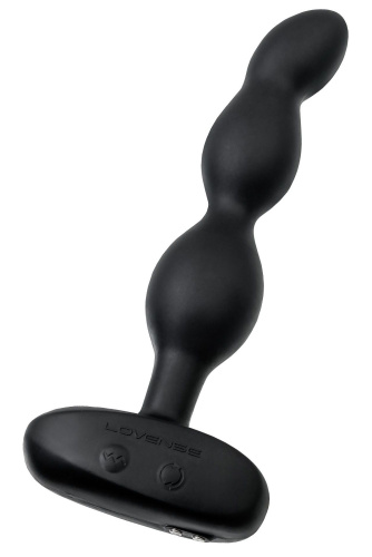 Черный анальный стимулятор с вибрацией и вращением Ridge - 17,2 см. Черный анальный стимулятор с вибрацией и вращением Ridge - 17,2 см.