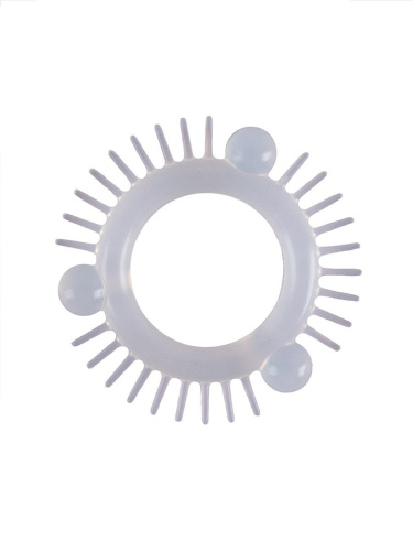 Эластичное эрекционное кольцо с 3 шариками и шипами фото 3 Эластичное эрекционное кольцо с 3 шариками и шипами фото 3