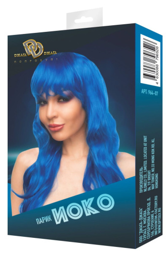 Синий парик  Иоко фото 3