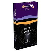 Разноцветные презервативы DOMINO Classic Colour Beauty - 6 шт.