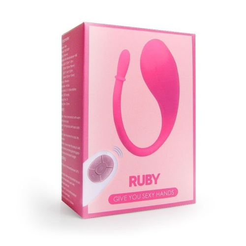 Ярко-розовый гладкий вагинальный виброшарик Ruby фото 4