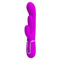 Лиловый мультифункциональный вибратор Shania - 22,2 см.