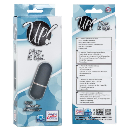 Серое виброяйцо UP PLAY IT UP STIMULATOR фото 2