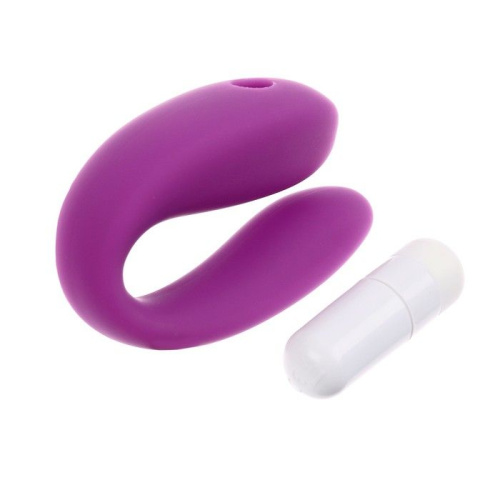 Фиолетовый стимулятор для пар с вибропулей фото 2